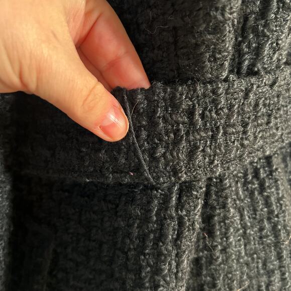 Vintage Calvin Klein Wool Double Breasted Tweed Textured Trench Pea Coat 12 - Picture 5 of 10